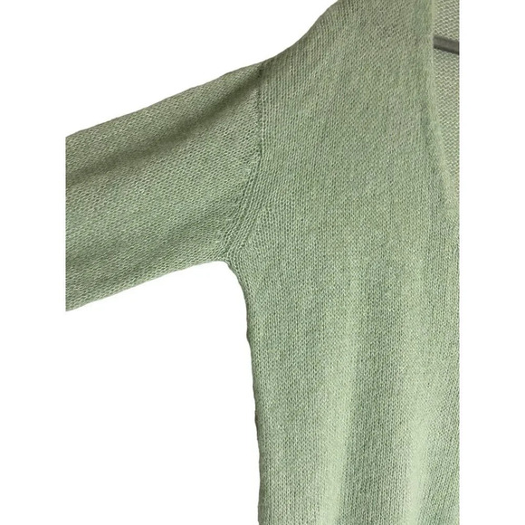 Free People Gossamer Sweater V Neck Alpaca Wool Mint Blue Green-sz XS - Picture 7 of 11